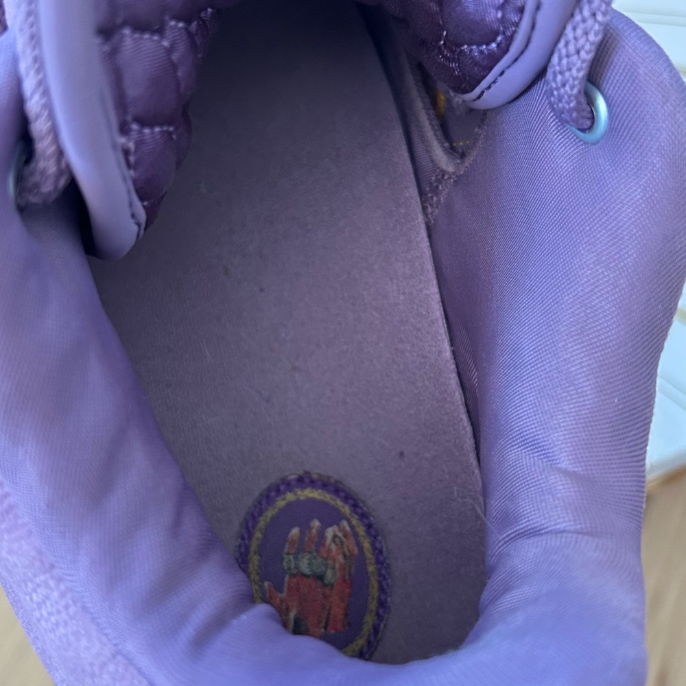 Nike Purple and Yellow Athletic Shoes with High-Top Design - Picture 2 of 7
